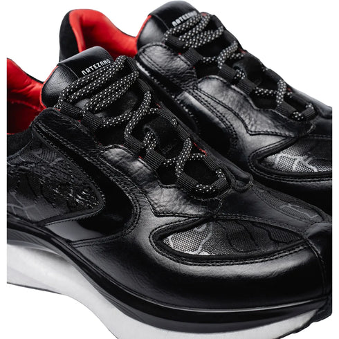TENIS NEGRO-ROJO BLACK LABEL ARTEZANO