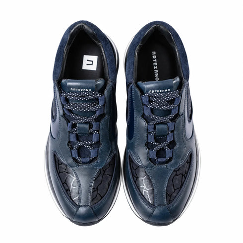 TENIS AZUL BLACK LABEL ARTEZANO