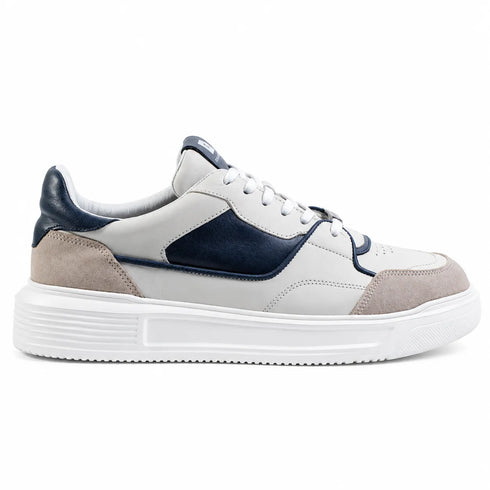 TENIS BLANCO HUESO-AZUL BREEZE ARTEZANO
