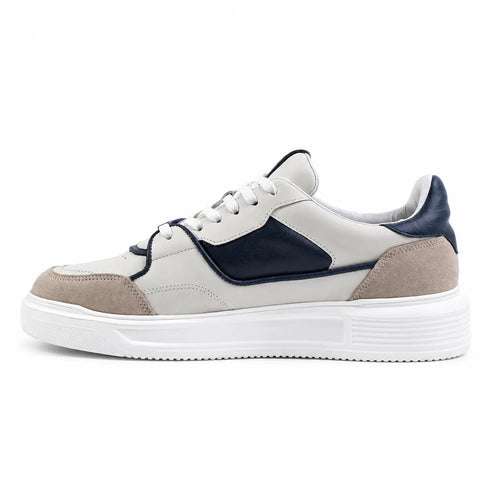 TENIS BLANCO HUESO-AZUL BREEZE ARTEZANO