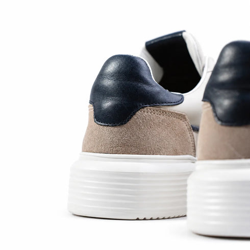 TENIS BLANCO HUESO-AZUL BREEZE ARTEZANO