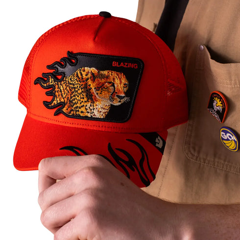 GORRA NARANJA BLAZING FLAMES GOORIN BROS