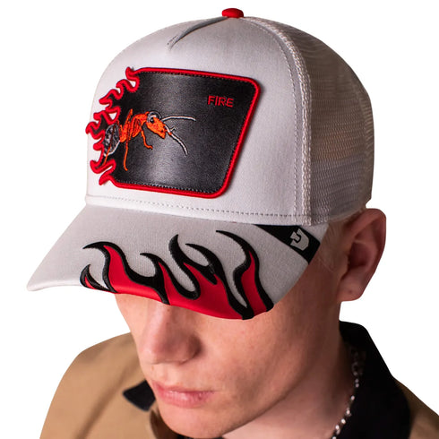 GORRA BLANCA FIRE FLAMES GOORIN BROS