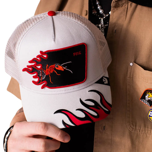 GORRA BLANCA FIRE FLAMES GOORIN BROS