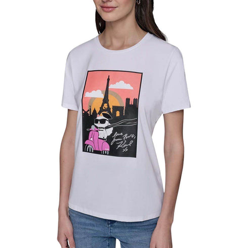 CAMISETA BLANCA CHOUPETTE KARL LAGERFELD