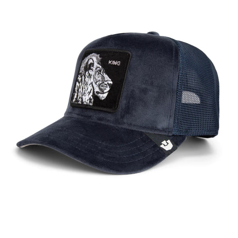 GORRA AZUL VELOUR LION GOORIN BROS