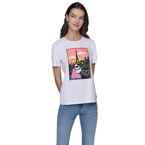 CAMISETA BLANCA CHOUPETTE KARL LAGERFELD