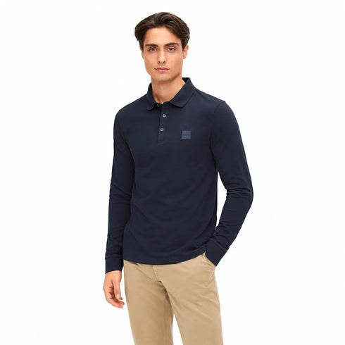 POLO SLIM FIT AZUL NOCHE PASSERBY BOSS