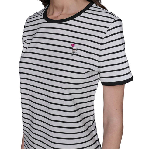 VESTIDO BLANCO SLEEVE STRIPED KARL LAGERFELD
