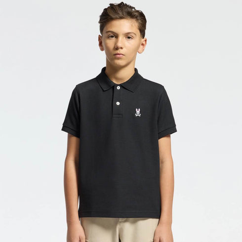POLO NEGRO CLÁSICO PSYCHO BUNNY KIDS