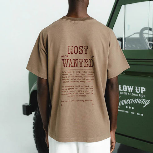 CAMISETA MARRÓN MOST WANTED BLOW UP