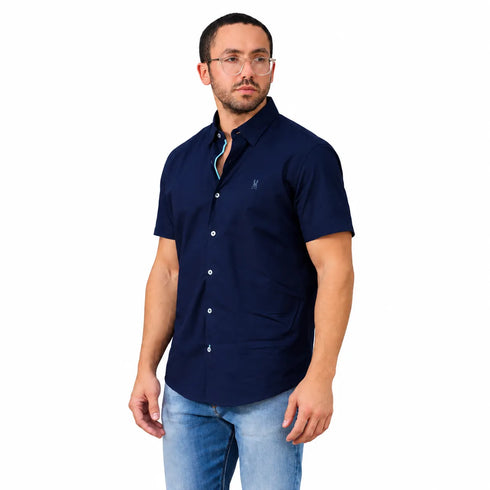 CAMISA AZUL OSCURO GABRIEL PSYCHO BUNNY