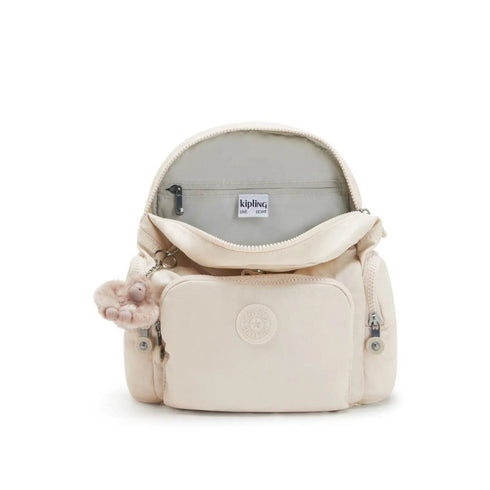 MOCHILA BEIGE CITY ZIP MINI KIPLING