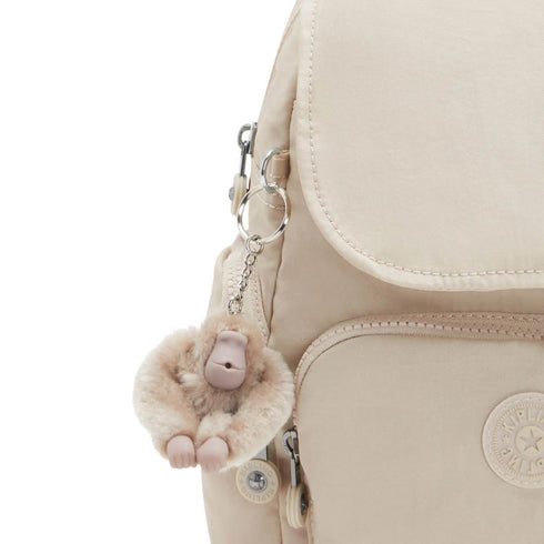MOCHILA BEIGE CITY ZIP MINI KIPLING