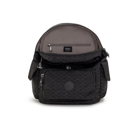 MOCHILA NEGRA CITY PACK S SIGNATURE KIPLING