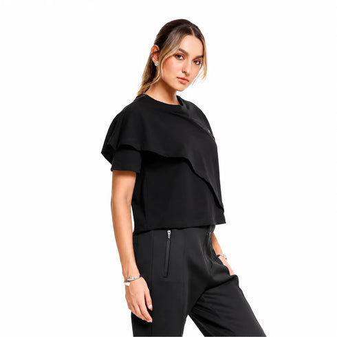 CAMISETA NEGRA LUEUR GIRBAUD DAMA