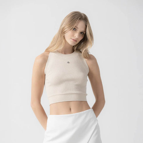 CROP TOP BEIGE FAIRY KNITTED MONESTERY