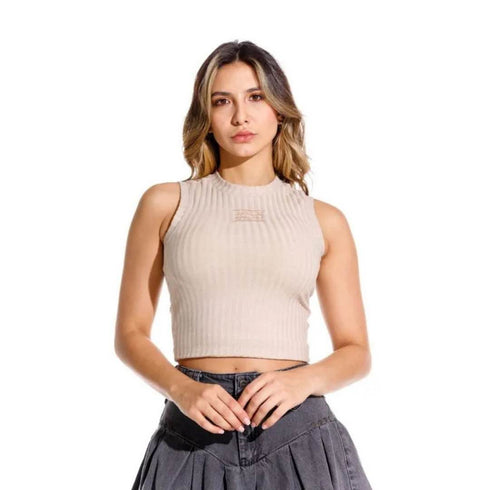 CROP TOP CREMA CUTE GIRBAUD