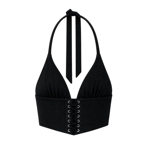CROP TOP NEGRO CICATRICE CLEMONT