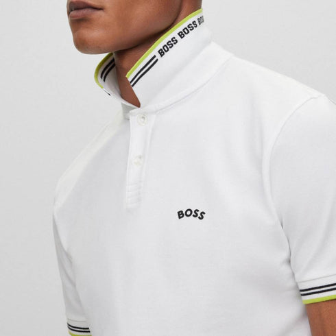 POLO BLANCO PAUL CURVED BOSS
