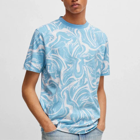 CAMISETA AZUL TEE OCEAN BOSS