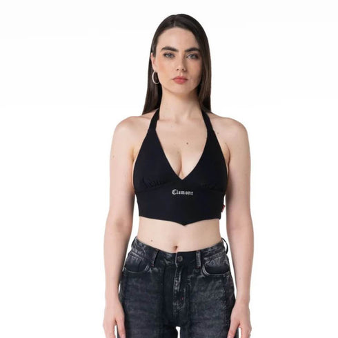 CROP TOP NEGRO CICATRICE CLEMONT