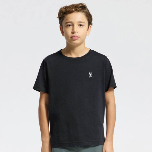 CAMISETA NEGRA CLÁSICA PSYCHO BUNNY KIDS