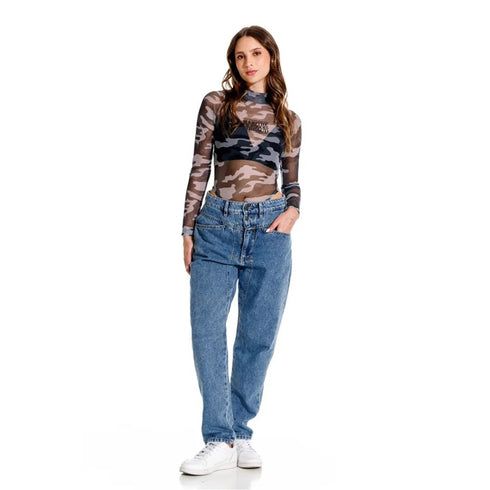 BODY AZUL PERLE GIRBAUD