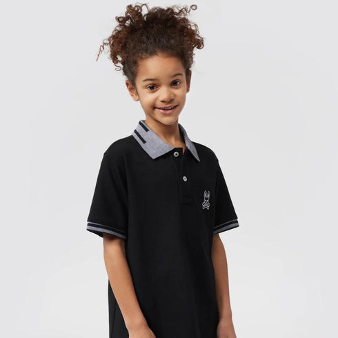 POLO NEGRO CHESTER PSYCHO BUNNY KIDS