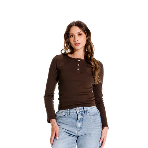 CAMISETA MARRON COMFORT GIRBAUD