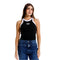 CROP TOP NEGRO STELLA GIRBAUD