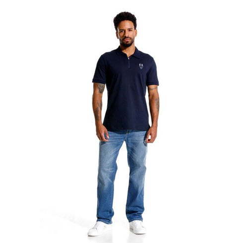 POLO AZUL OSCURO ZIP ZOP GIRBAUD