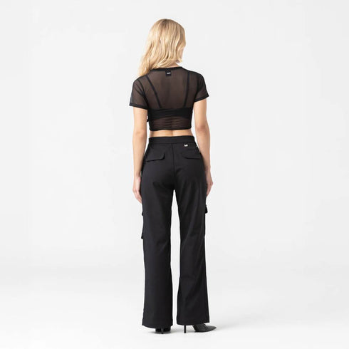 CROP TOP NEGRO HAZEL MONASTERY DAMA