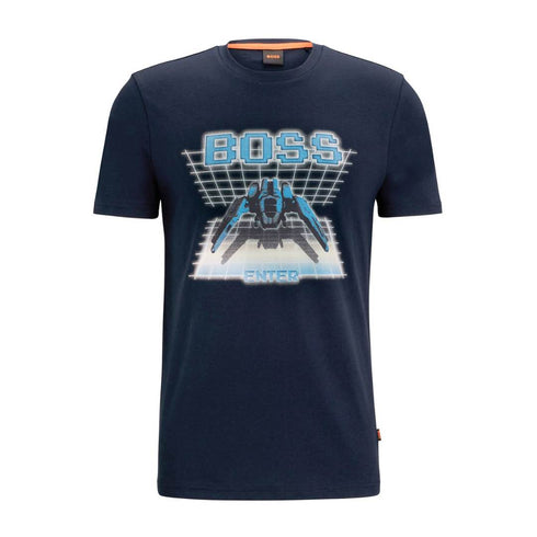 CAMISETA AZUL OSCURA TEE ENTER BOSS