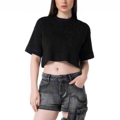 CROP TOP NEGRO TIEPIDO CLEMONT