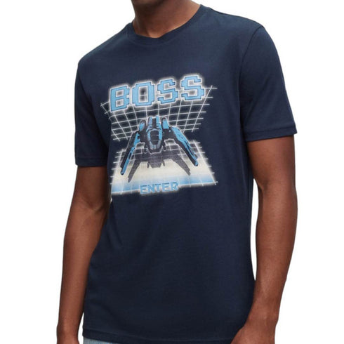CAMISETA AZUL OSCURA TEE ENTER BOSS