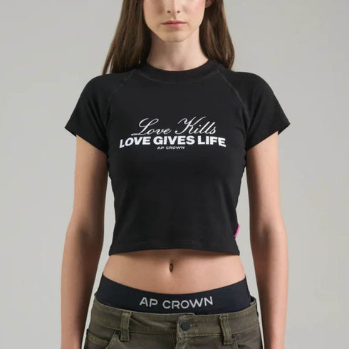 CROP TOP NEGRO CRASH HAZE AP CROWN