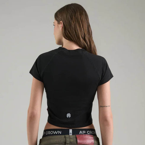 CROP TOP NEGRO CRASH HAZE AP CROWN