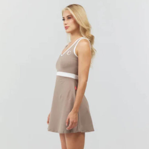 VESTIDO OPULENTIE TAUPE CLEMONT