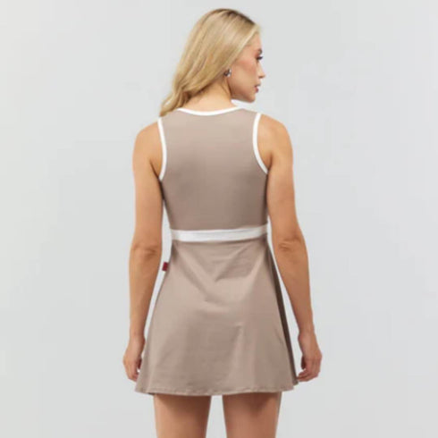 VESTIDO OPULENTIE TAUPE CLEMONT