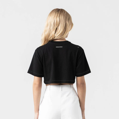 CROP TOP NEGRO CANELA MONASTERY