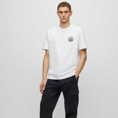 CAMISETA BLANCA TEGLITCH LOGO BOSS