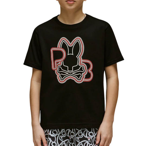 CAMISETA NEGRA CARLO PSYCHO BUNNY KIDS