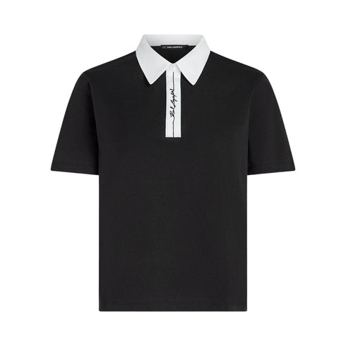 POLO NEGRO SIGNATURE KARL LAGERFELD