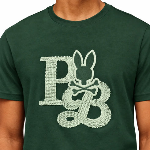 CAMISETA VERDE MILITAR CAINE PSYCHO BUNNY