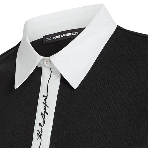 POLO NEGRO SIGNATURE KARL LAGERFELD