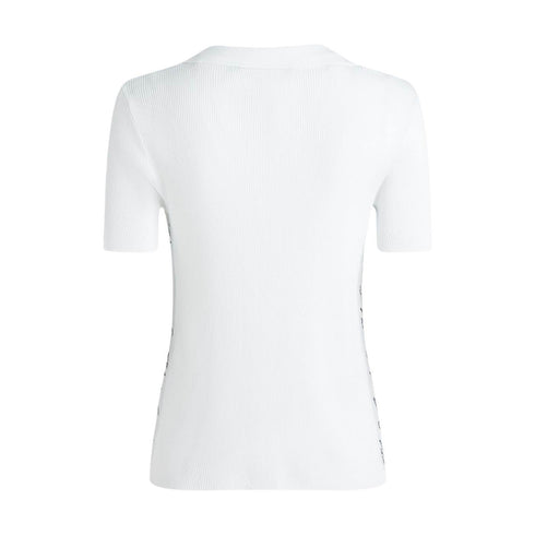 POLO BLANCO RIB LOGO KARL LAGERFELD