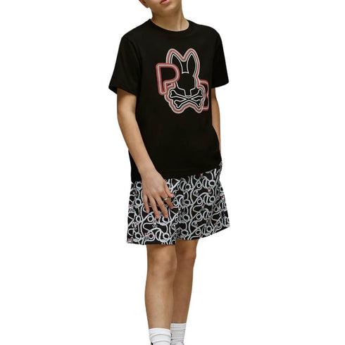 CAMISETA NEGRA CARLO PSYCHO BUNNY KIDS