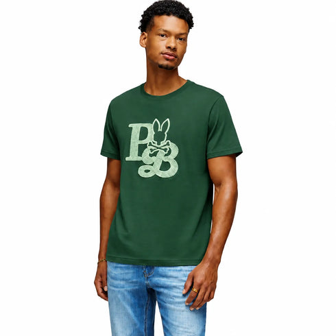 CAMISETA VERDE MILITAR CAINE PSYCHO BUNNY