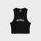 CROP TOP NEGRO BASEBALL MONOIC DAMA